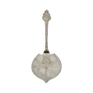 Gorham for Tiffany & Co Sterling Silver Medallion Pastry Server w/Mono #19616